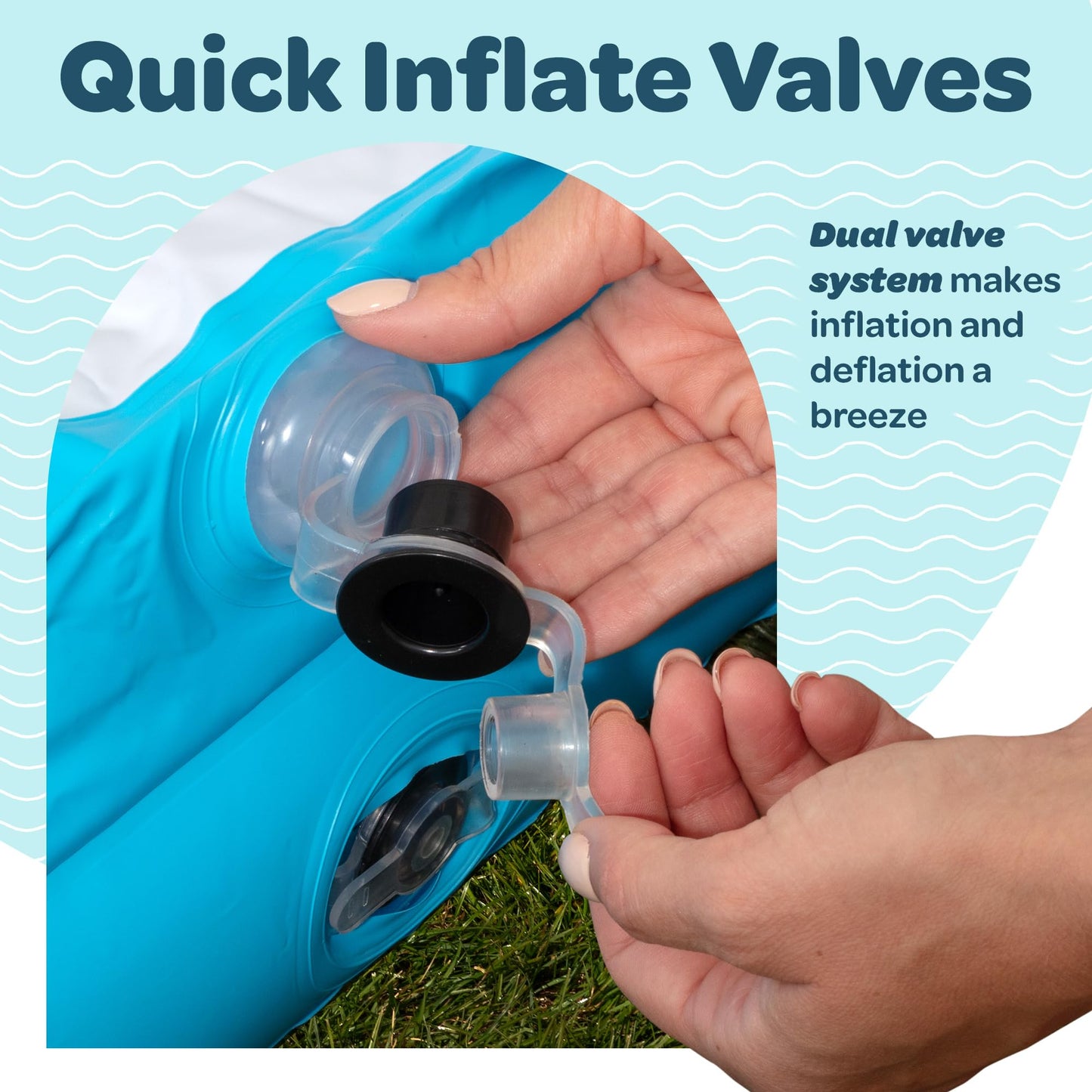 Piscina inflable para niños de 65" x 39" x 10" (5'5") con suelo acolchado suave