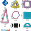 MAGBLOCK Juguetes de azulejos magnéticos de 102 piezas