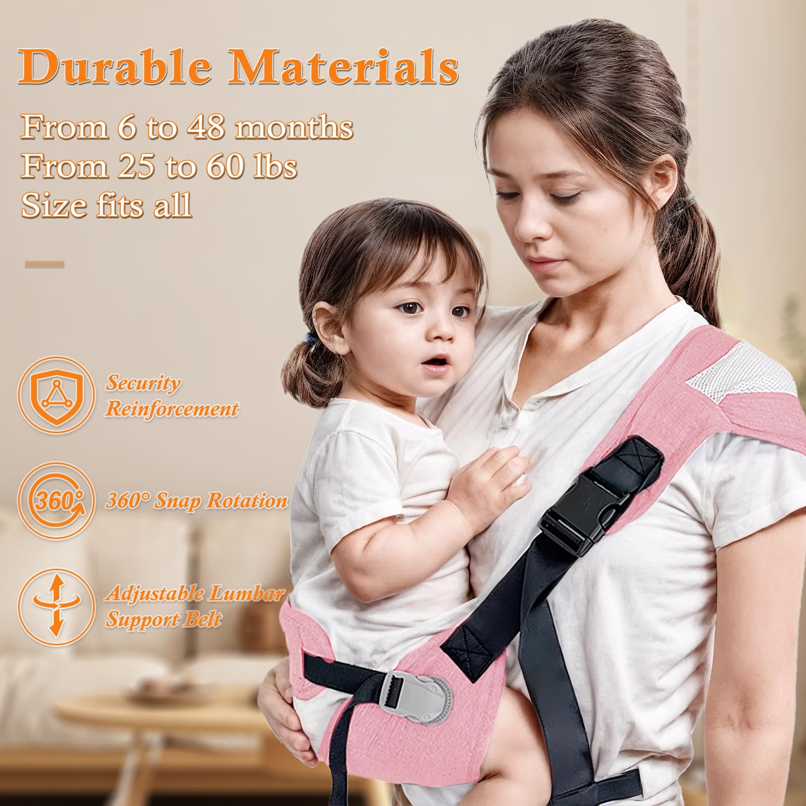 Portabebés ajustable para recién nacidos y niños pequeños