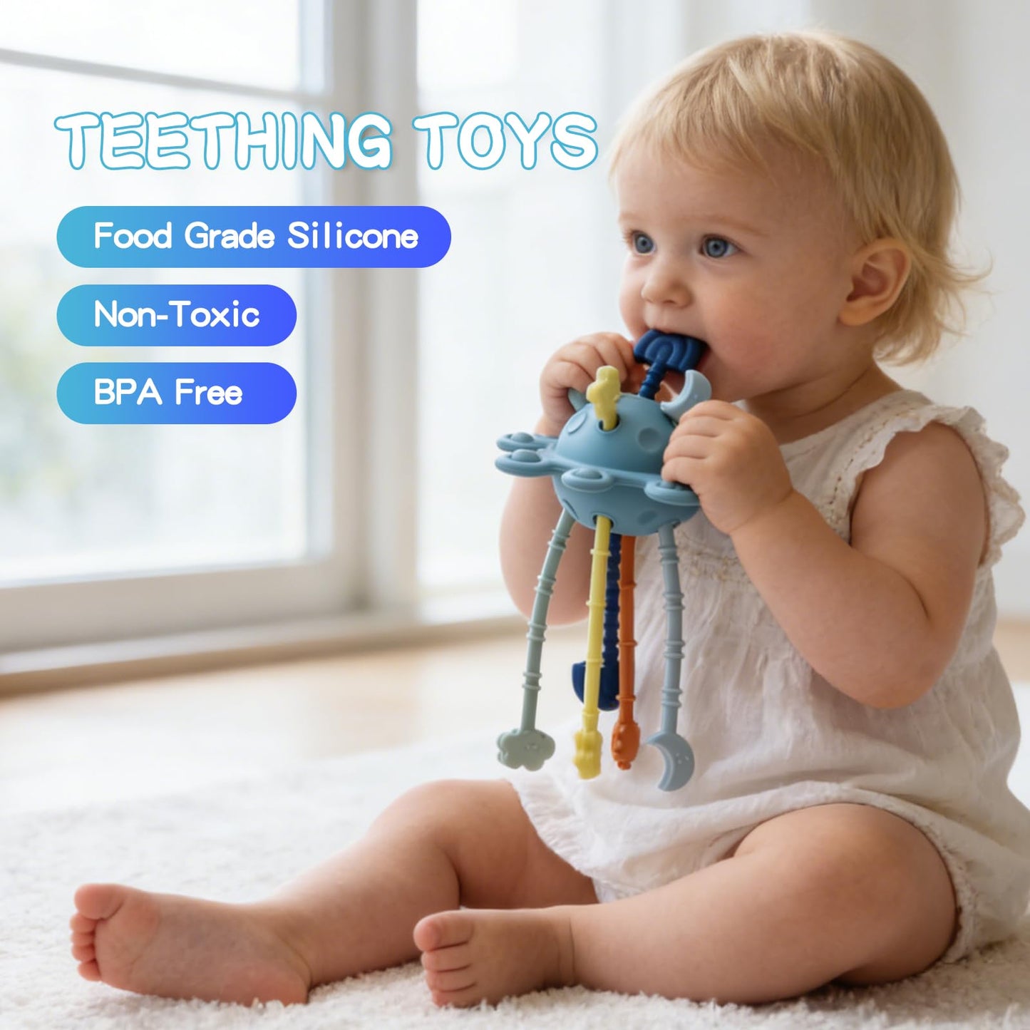 Juguetes Montessori sensoriales de silicona para bebés