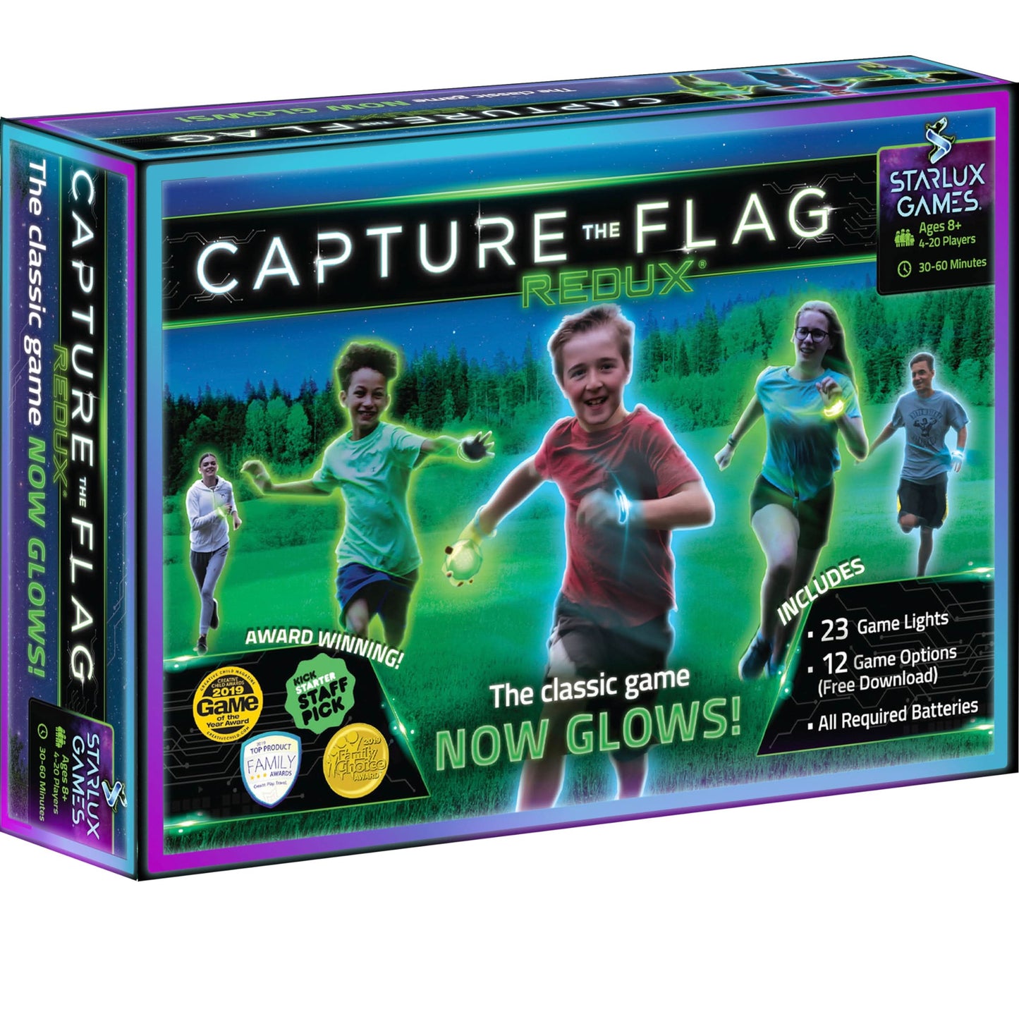 Juego de capturar la bandera que brilla en la oscuridad - Set inicial | Edades 8+