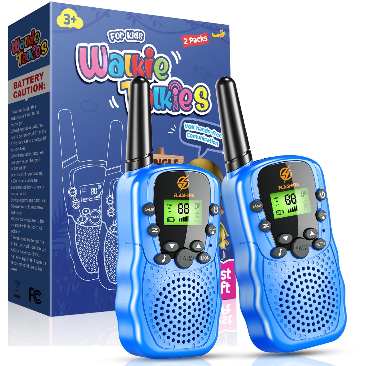 Walkie Talkies para niños, paquete de 2