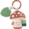 Itzy Ritzy Itzy Pal - Juguete infantil y mordedor que incluye un sonido encantador, arrugado, cintas texturizadas y mordedor de silicona, hongo