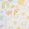 Sammy & Lou Butterfly Sunshine - Juego de 2 sábanas bajeras de microfibra para cuna