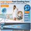 AMTIFO Blue Baby Fan - Ventilador de bebé recargable por USB