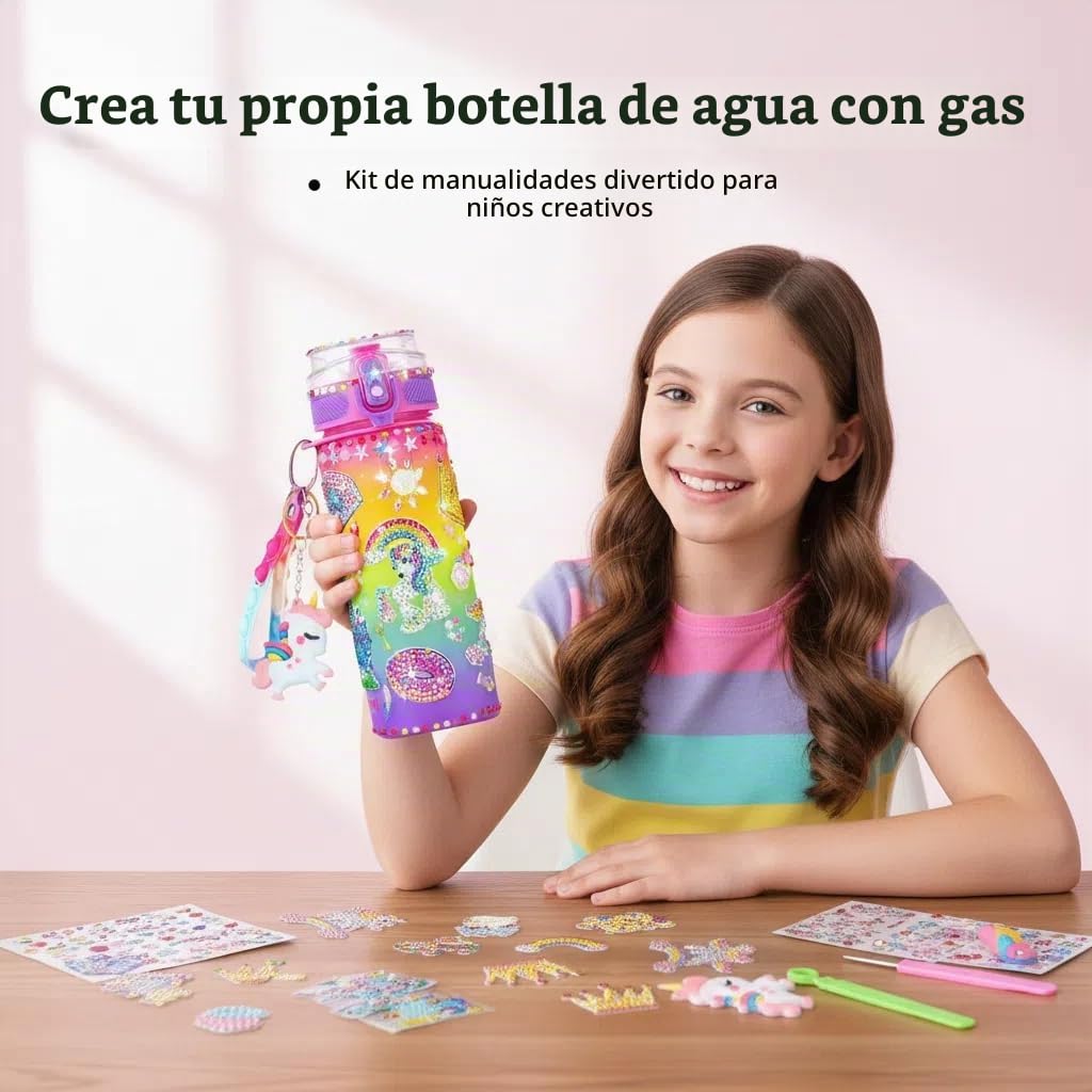 Regalos para niñas de 4 a 12 años, decora tu propia botella de agua
