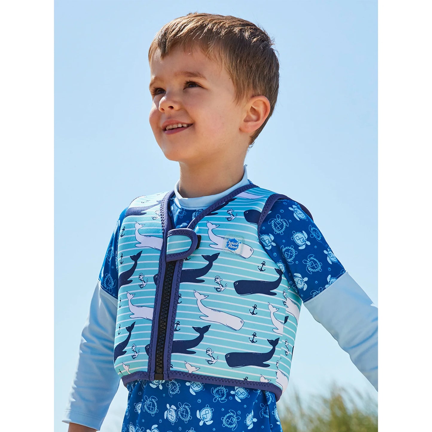 Splash About Go Splash Chaleco de Baño Vintage Moby, 2-4 Años, Neopreno Ligero, UPF50+