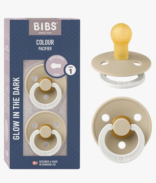 Pack de 2 chupetes BIBS Colour Night que brillan en la oscuridad