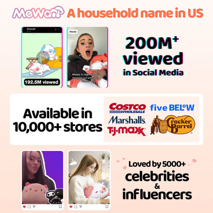 Mewaii Juguete de peluche de vaca de fresa, 5 unidades, suave y esponjosa mamá vaca con 4 bebés esponjosos