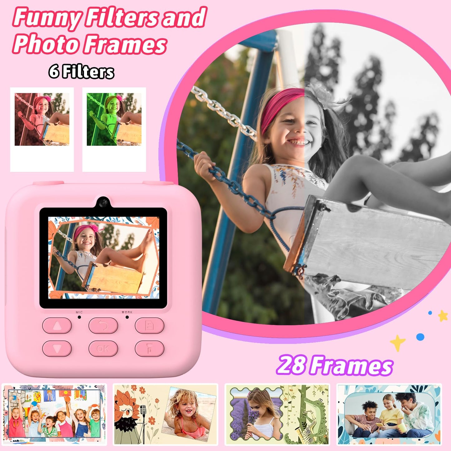 Cámara digitales instantáneas para niños y niñas