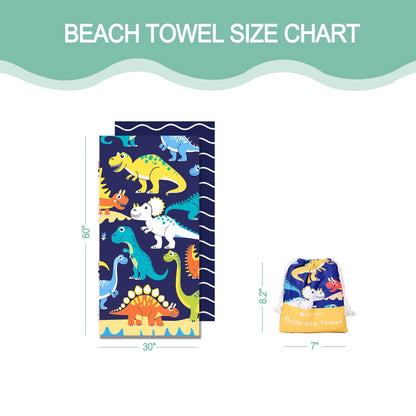 Eunzel Toalla de playa de microfibra para niños