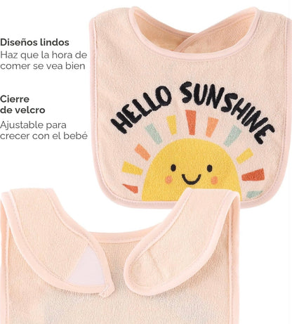 The Peanutshell Juego de 10 Baberos de Rizo para Bebé Niño o Niña - 100% Algodón