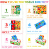 Caja de pañuelos Montessori para bebés