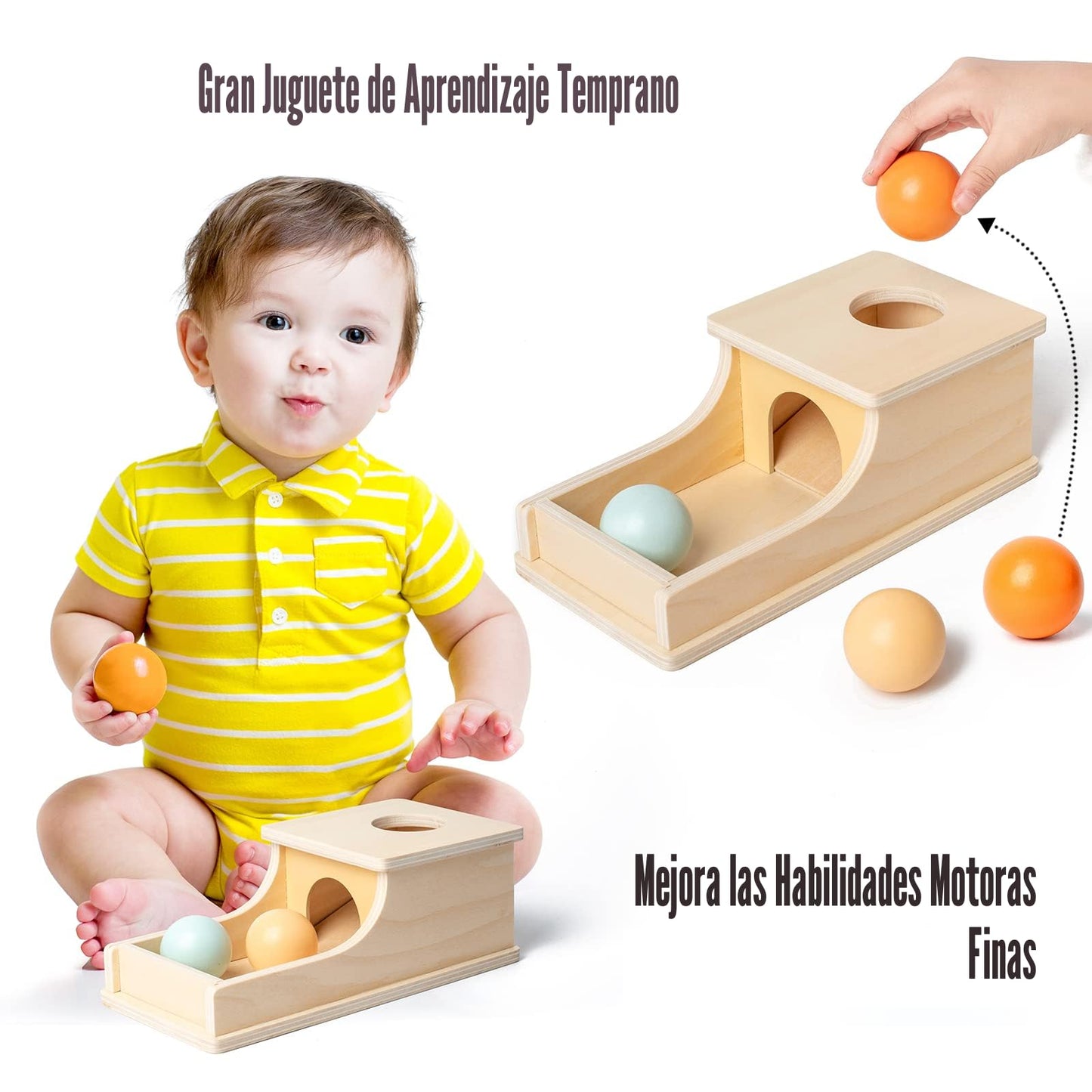 Busy Edition Juguetes Montessori para bebés de 6 a 12 meses Caja de permanencia