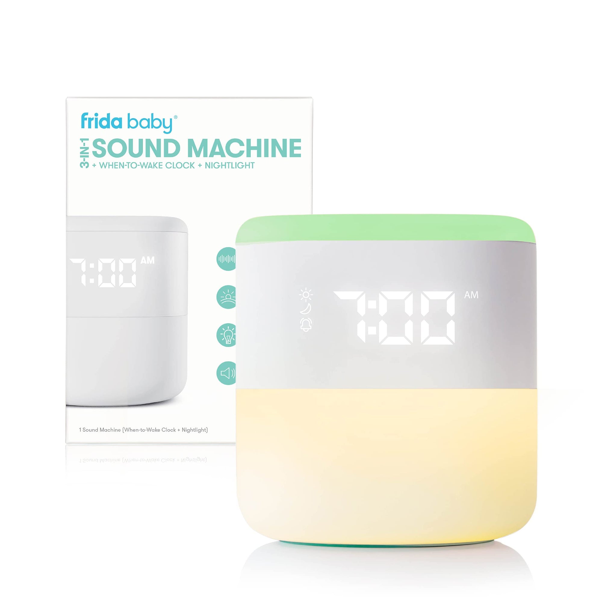 Frida Baby Máquina de sonido 3 en 1 + reloj cuándo despertar + luz nocturna