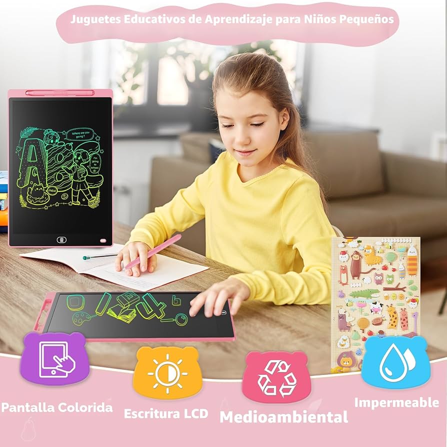 Genialba - [2 Pack] Tableta de escritura LCD de 8.5 pulgadas