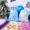 12 bolsas de regalo de copo de nieve