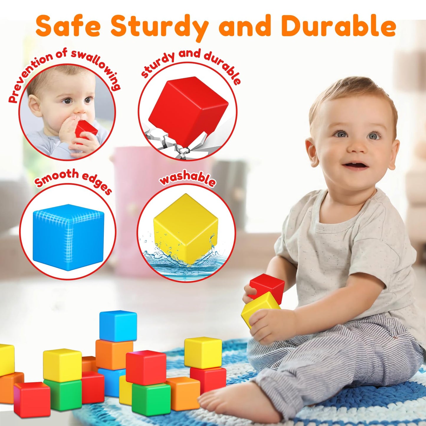 20 bloques de construcción magnéticos para niños pequeños
