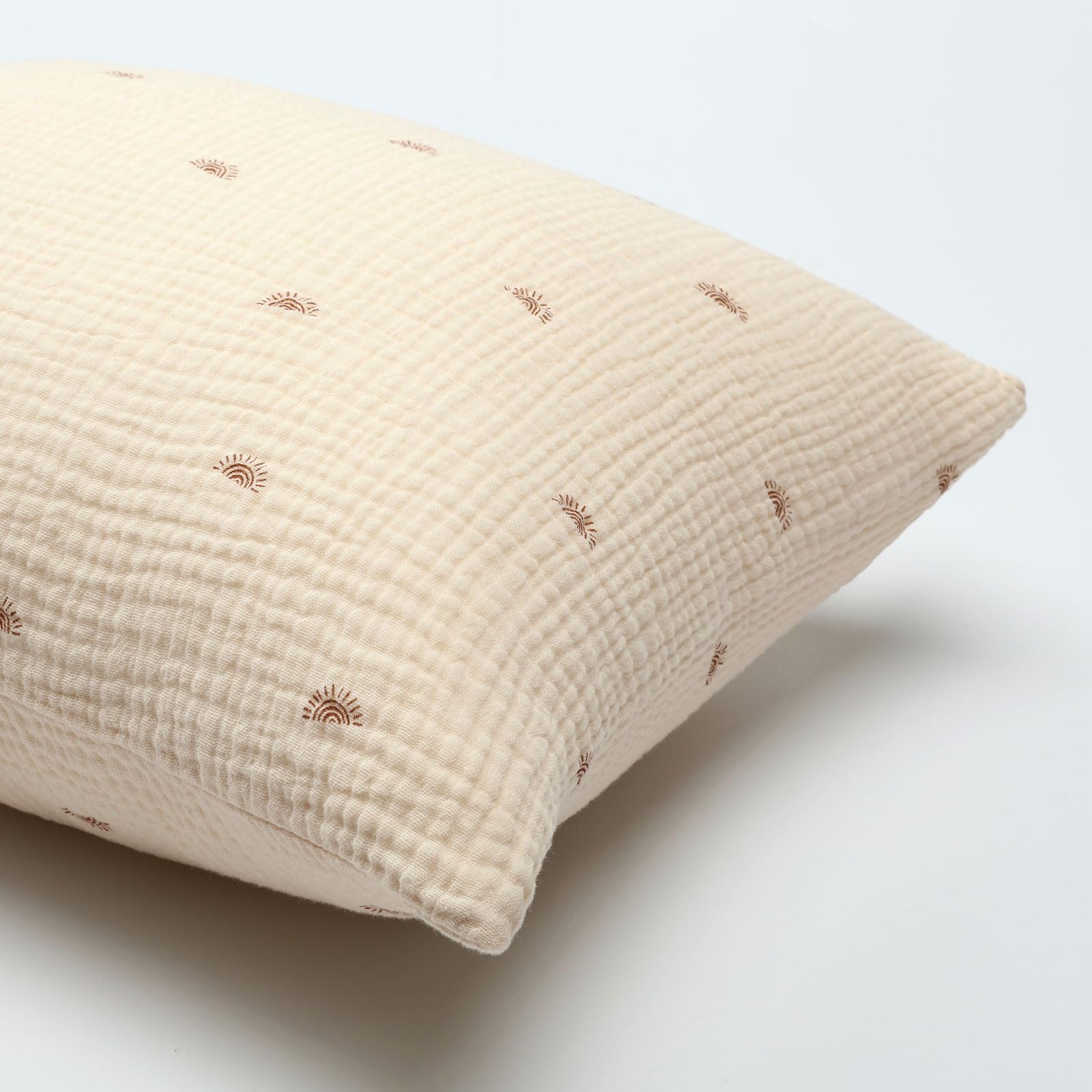 Almohada infantil Blissful Diary con funda de muselina de algodón, 33 x 45 cm