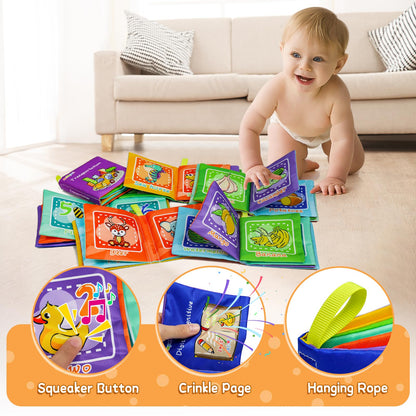 Dr.Rapeti Libros de Tela Suave para Bebés Libros de Baño Paquete de 6