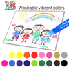 Barras de pintura témpera, 18 colores vibrantes, lavables