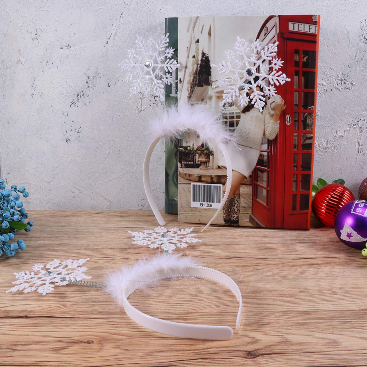 Diadema de copo de nieve 6 piezas
