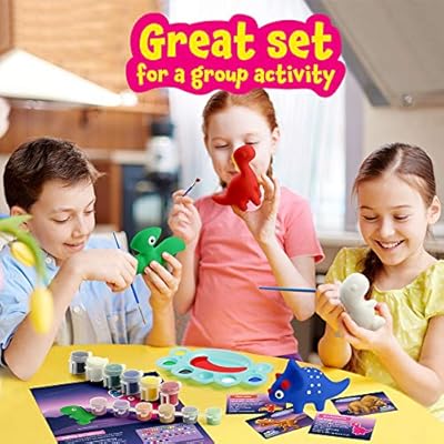 Dino Squishy Painting Kit - Create 4 Large Squishies