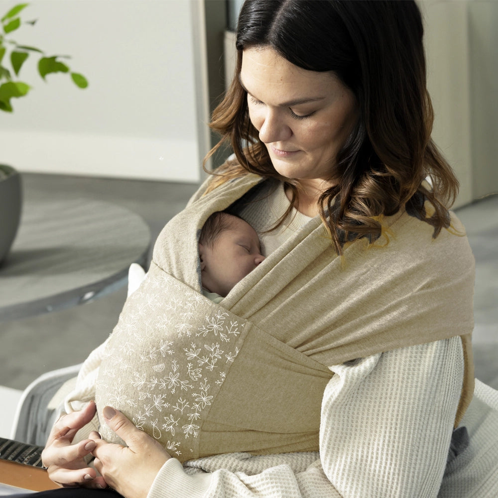 Snüg Baby Wrap en Menta Fibra Arena, talla XS-XL