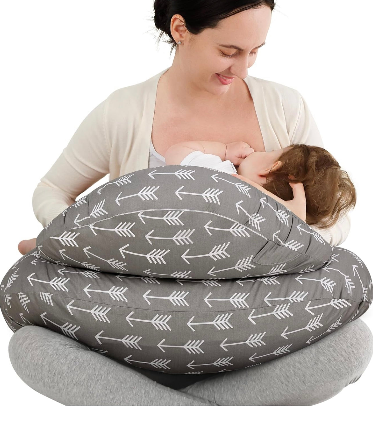 Almohada de lactancia Yoofoss para lactancia materna, talla grande ergonómica