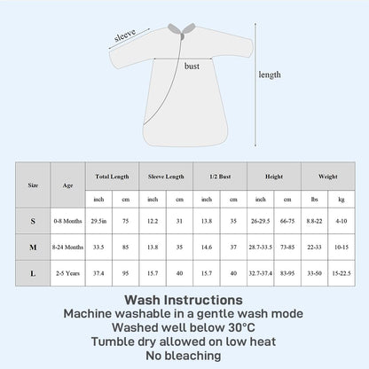 TURMIN Saco para dormir de 8-24 meses, 3.5tog