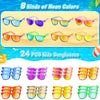 Gafas de sol de neón con protección UV 400 para niños y niñas – 24 unidades