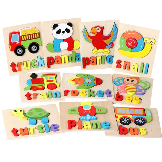 PEQUEE Puzzle de Madera para Niños Pequeños paquete de 10