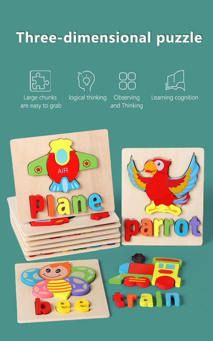 PEQUEE Puzzle de Madera para Niños Pequeños paquete de 10