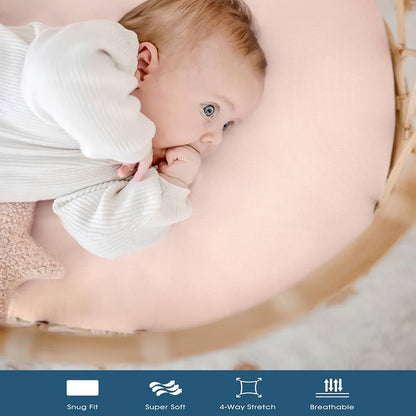 GRSSDER Paquete de 3 sábanas ajustables elásticas ultra suaves, ajuste universal para moisésSi