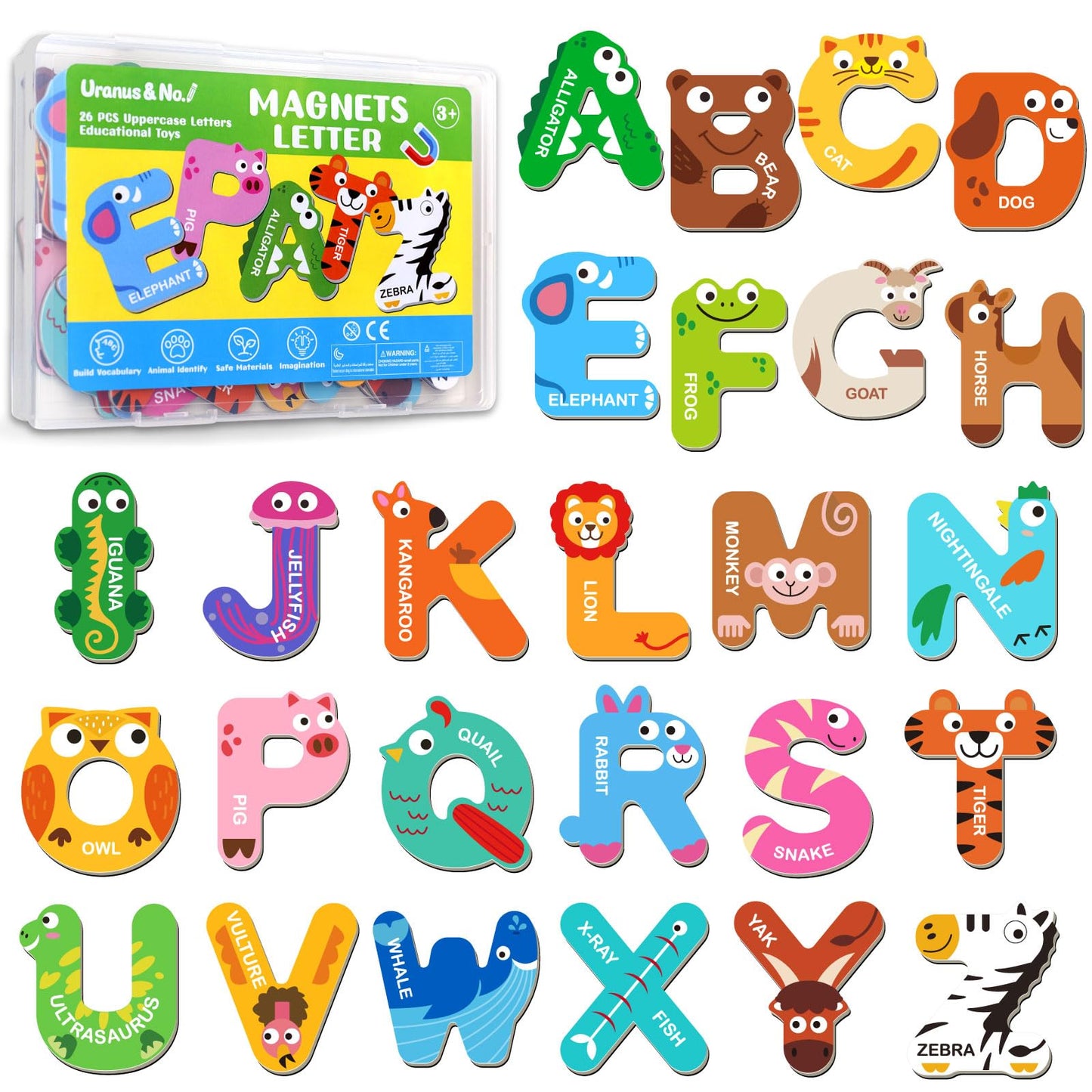 Letras magnéticas del alfabeto