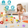 BAODLON Kit de herramientas para niños, 36 piezas de madera para niños