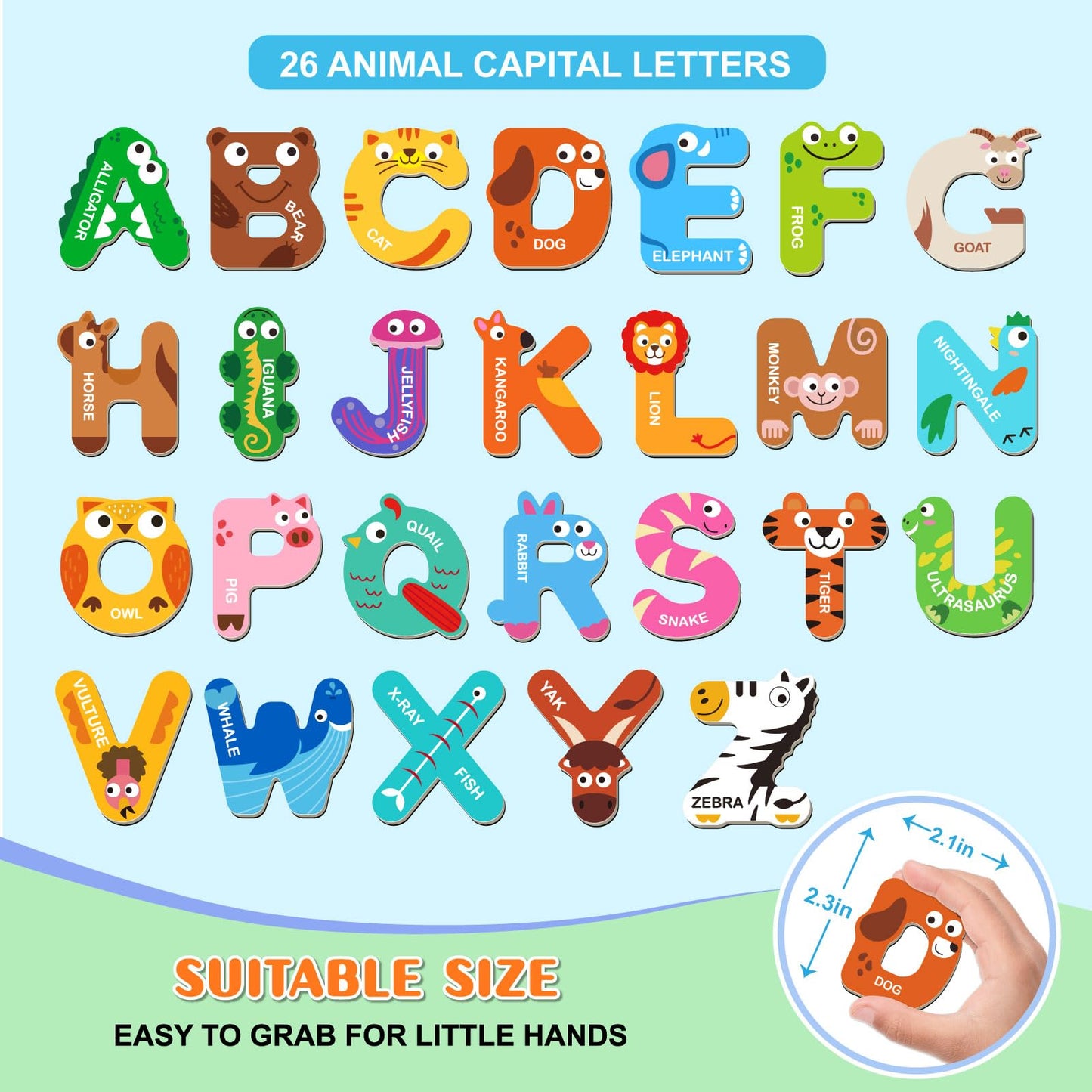 Letras magnéticas del alfabeto