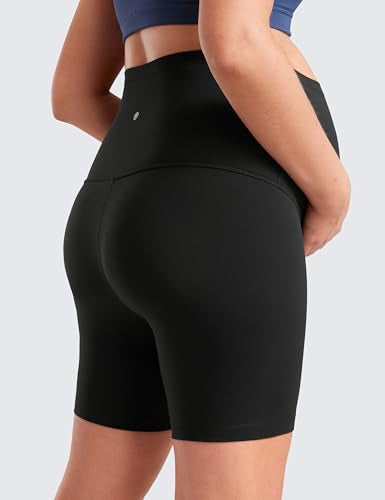 CRZ YOGA Pantalones cortos premamá, de 15 cm de largo, talla S