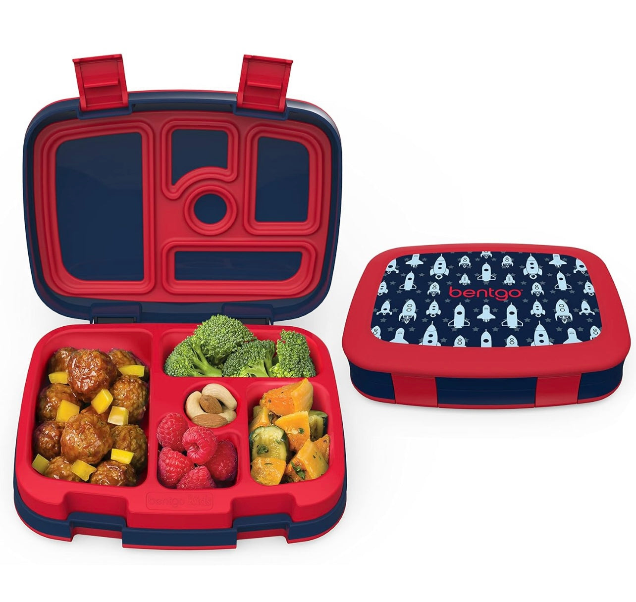 Bentgo® Kids imprime a prueba de fugas, estilo Bento de 5 compartimentos