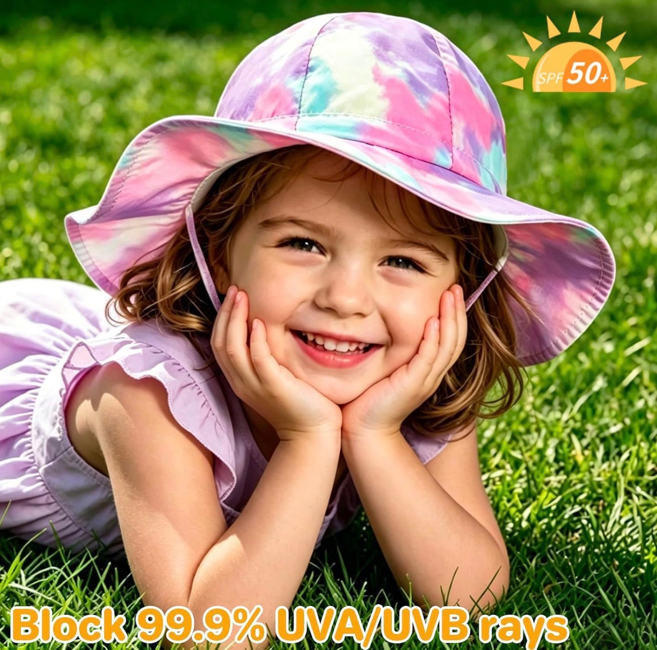 FUOTIA UPF 50+ - Sombrero de sol para bebé, transpirable y ajustable, 6-24 meses