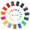 Almohadillas de tinta para manualidades, 15 colores para sellos