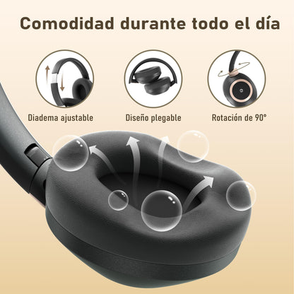 Auriculares de Diadema Audífonos Inalámbricos Bluetooth audifonos con cancelación