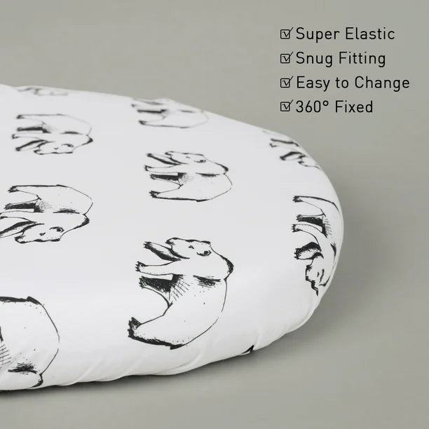 Juego de sábanas premium para moises Egmao Baby (paquete de 4) moises