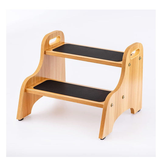StrongTek Taburetes de madera de 2 escalones para niños