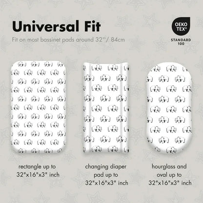 Juego de sábanas premium para moises Egmao Baby (paquete de 4) moises