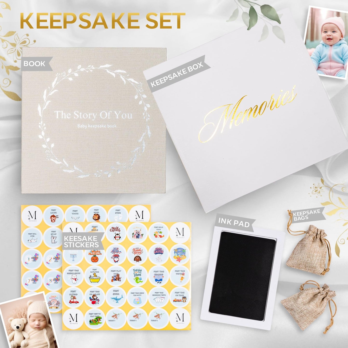 Libro de recuerdos para los primeros 5 años del bebé