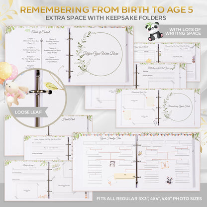 Libro de recuerdos para los primeros 5 años del bebé