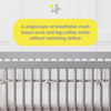 BreathableBaby, Forro de malla transpirable para cunas con colchón de 38 x 24 pulgadas, gris