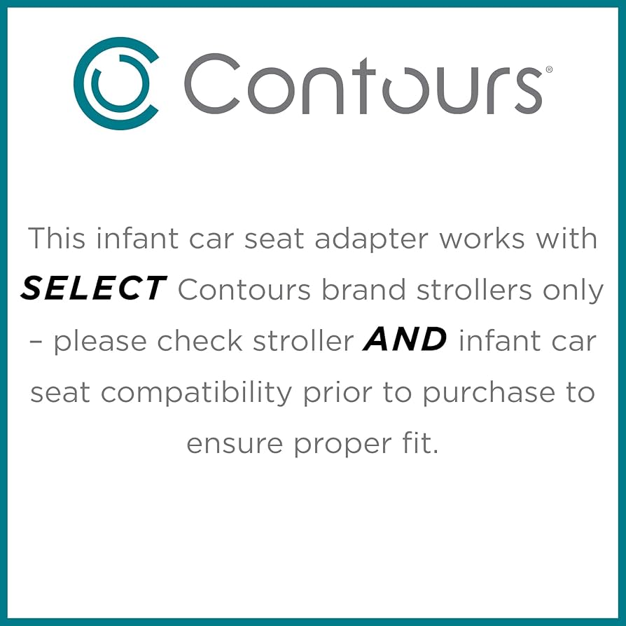 Contours Accesorio adaptador para asiento de automóvil infantil, compatibilidad exclusiva con contornos seleccionados