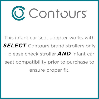 Contours Accesorio adaptador para asiento de automóvil infantil, compatibilidad exclusiva con contornos seleccionados